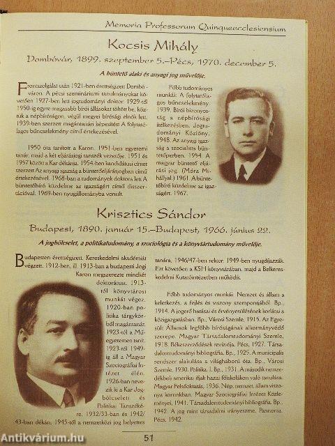 Memoria professorum Quinqueecclesiensium