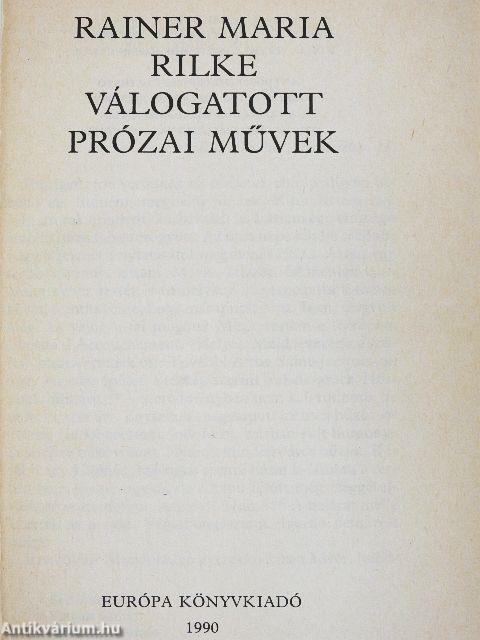 Válogatott prózai művek