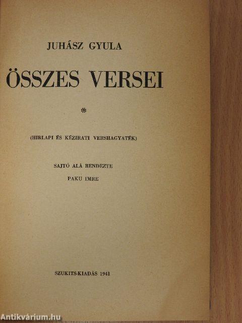 Juhász Gyula összes versei