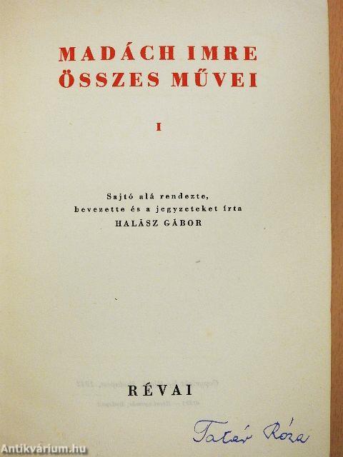 Madách Imre összes művei I-II.