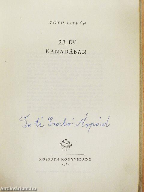 23 év Kanadában