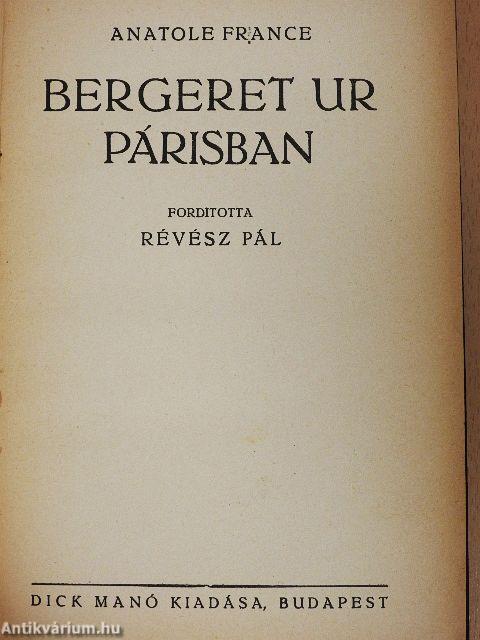 Bergeret ur Párisban