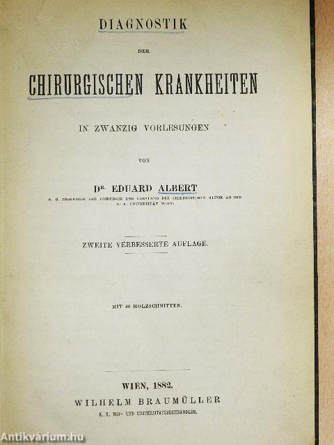 Diagnostik der chirurgischen Krankheiten in zwanzig Vorlesungen