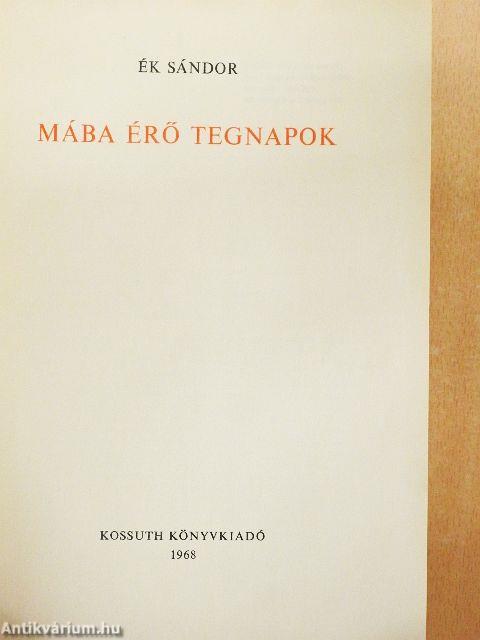 Mába érő tegnapok