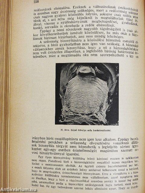 A törvényszéki orvostan tankönyve I-II.