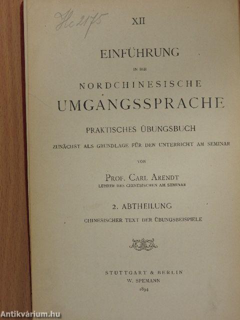 Einführung in die Nordchinesische Umgangssprache