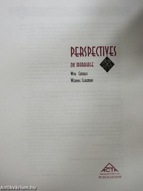 Perspectives on Marriage