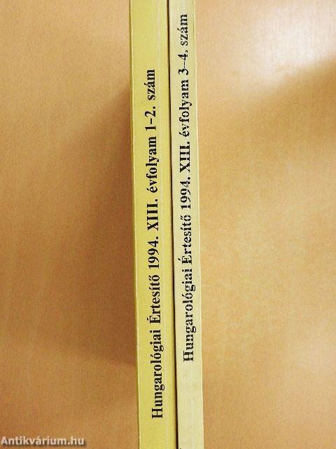 Hungarológiai Értesítő 1994/1-4.