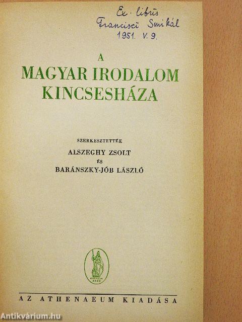 A magyar irodalom kincsesháza