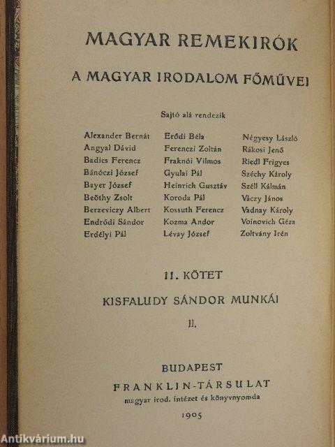 Kisfaludy Sándor munkái II.