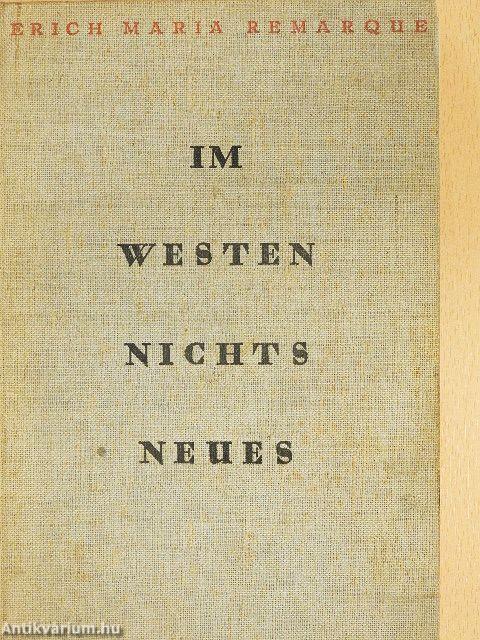 Im Westen nichts Neues