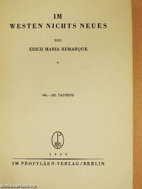 Im Westen nichts Neues