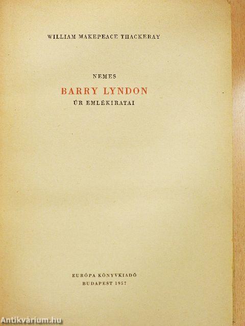 Nemes Barry Lyndon úr emlékiratai