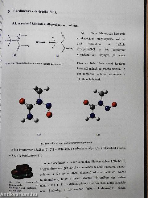 Az N-metil-N-nitrozo-karbamid bázis indukált bomlásának kvantummechanikai modellezése - CD-vel