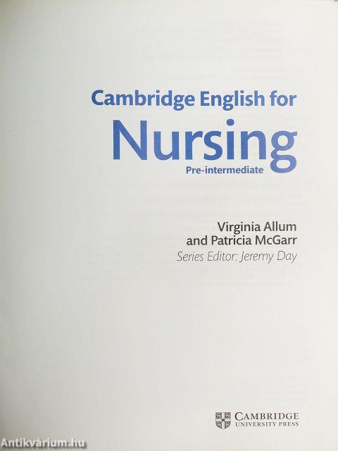Cambridge English for Nursing - Pre-intermediate - CD-vel