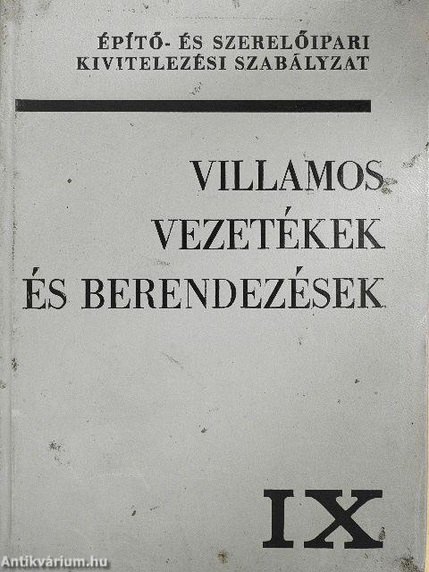 Építő- és szerelőipari kivitelezési szabályzat IX.