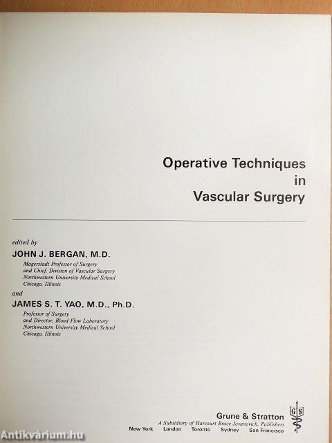 Operative Techniques in Vascular Surgery