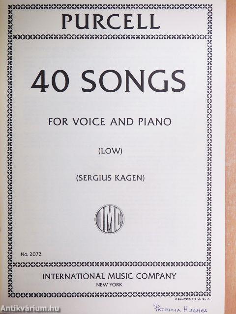 40 songs for voice and piano
