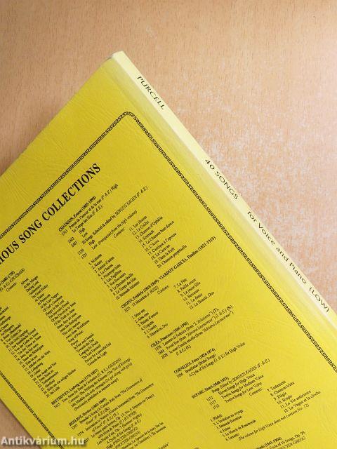 40 songs for voice and piano