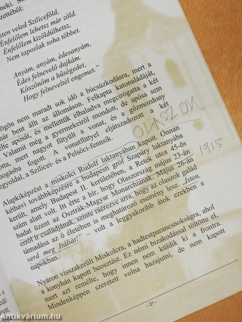 Nagyapám Isonzón (dedikált példány)