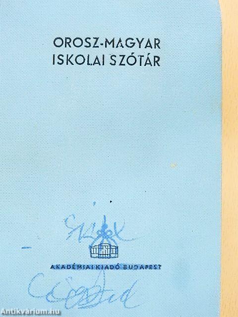 Magyar-orosz/orosz-magyar iskolai szótár