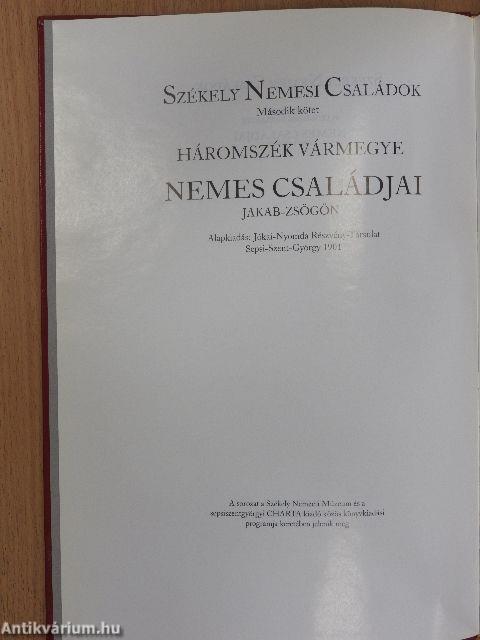 Háromszék vármegye nemes családjai 2.
