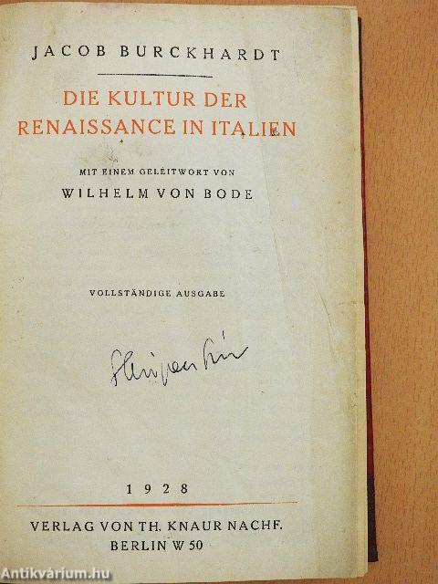 Die Kultur der Renaissance in Italien