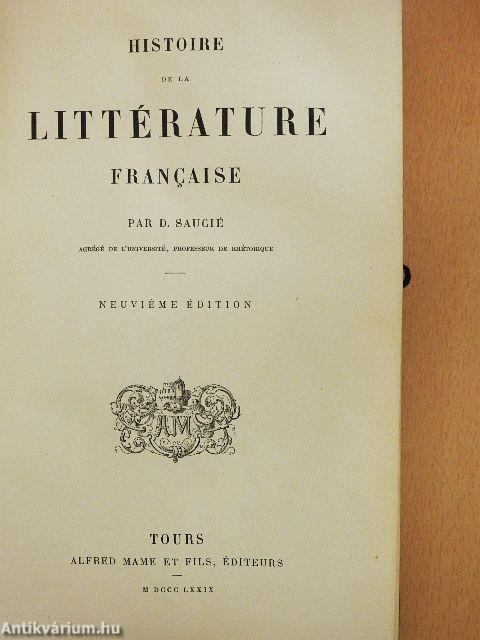 Histoire de la Littérature francaise