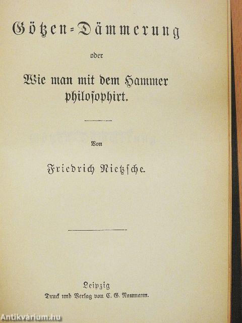Der Fall Wagner/Götzen-Dämmerung/Nietzsche contra Wagner/Umwerthung aller Werthe/Dichtungen (gótbetűs)
