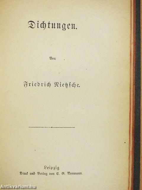 Der Fall Wagner/Götzen-Dämmerung/Nietzsche contra Wagner/Umwerthung aller Werthe/Dichtungen (gótbetűs)
