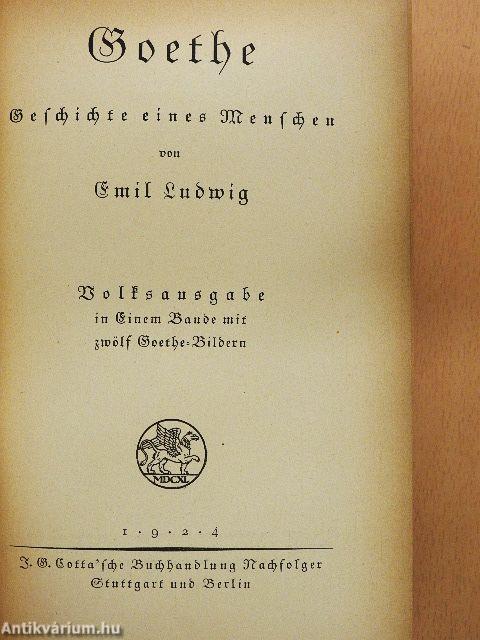 Goethe - Geschichte eines Menschen (gótbetűs)