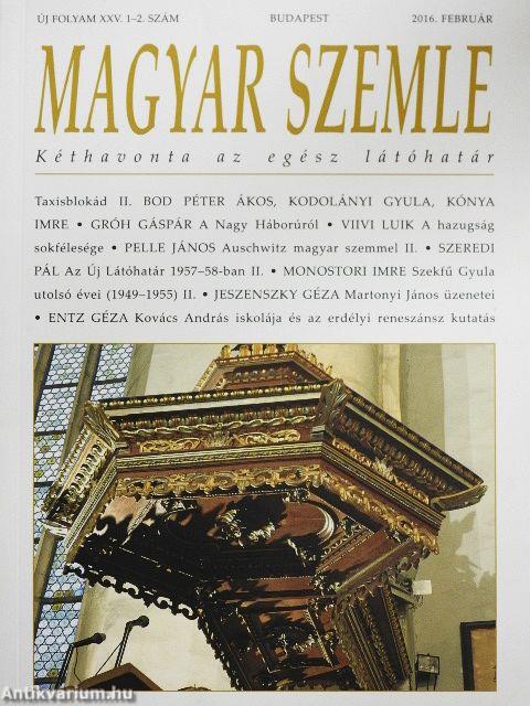 Magyar Szemle 2016. január-december