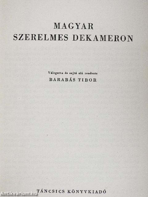 Magyar szerelmes Dekameron