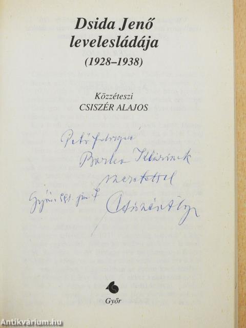 Dsida Jenő levelesládája (1928-1938) (dedikált példány)