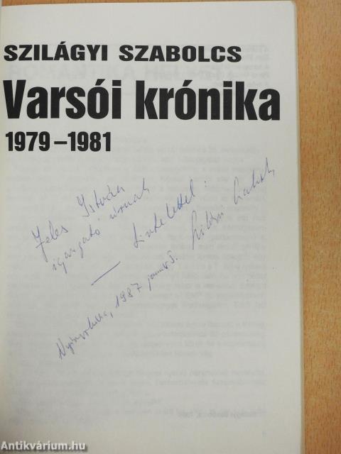 Varsói krónika 1979-1981 (dedikált példány)