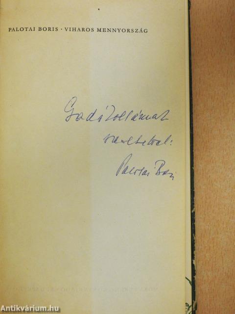 Viharos mennyország (dedikált példány)