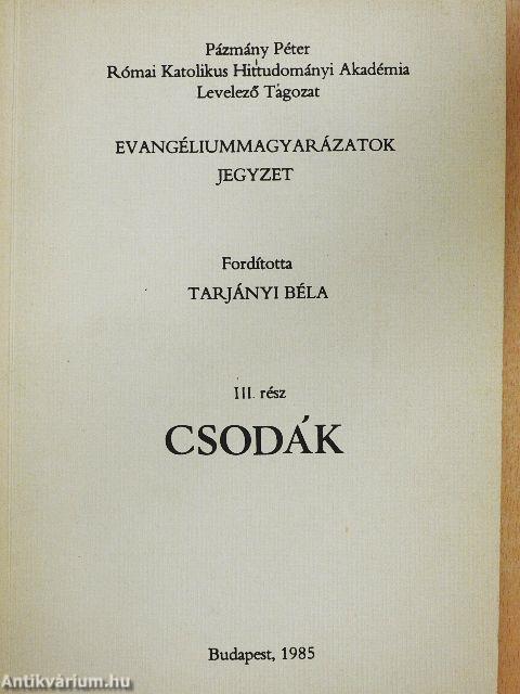 Evangéliummagyarázatok III.