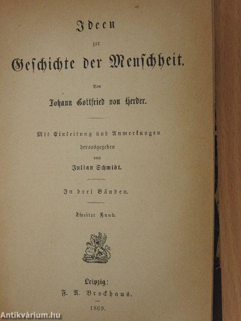 Ideen zur Geschichte der Menschheit I-III. (gótbetűs)