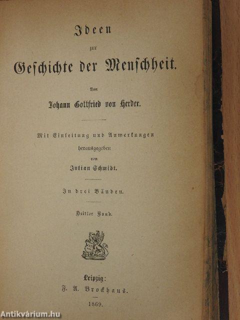 Ideen zur Geschichte der Menschheit I-III. (gótbetűs)