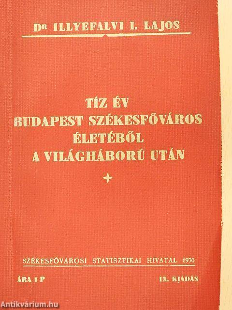 Tíz év Budapest székesfőváros életéből a világháború után