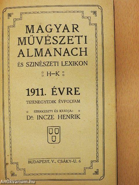 Magyar Művészeti Almanach 1911.