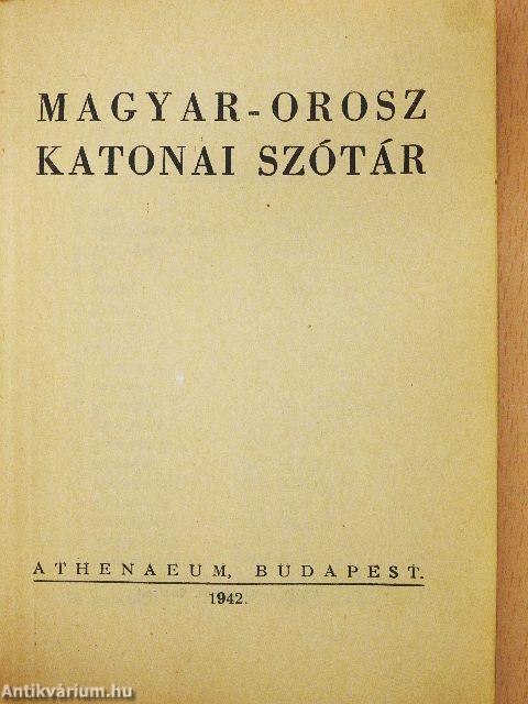 Magyar-orosz katonai szótár