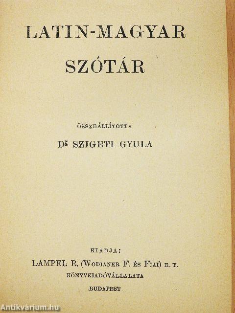 Latin-magyar szótár