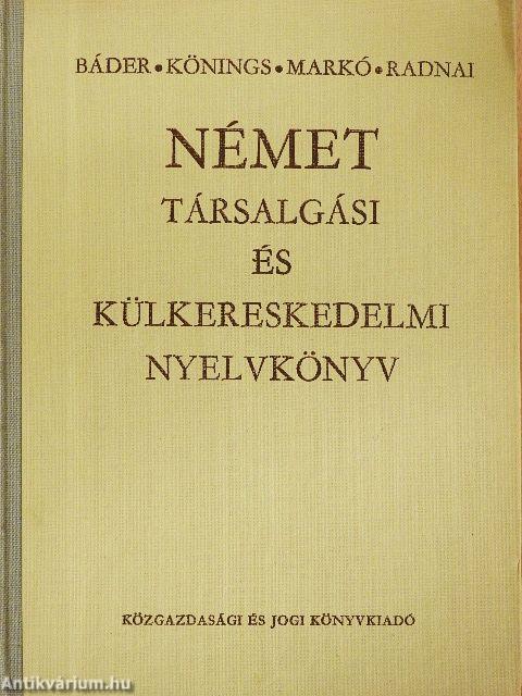 Német társalgási és külkereskedelmi nyelvkönyv