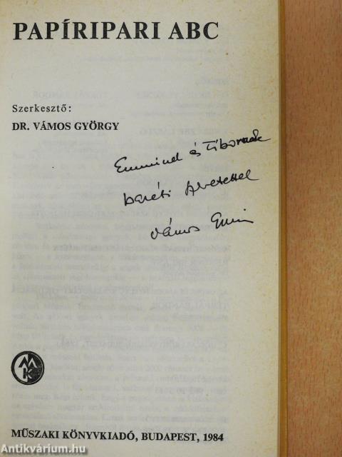 Papíripari ABC (dedikált példány)