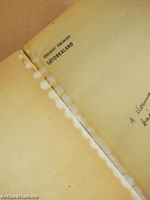 Sátorkaland (dedikált példány)