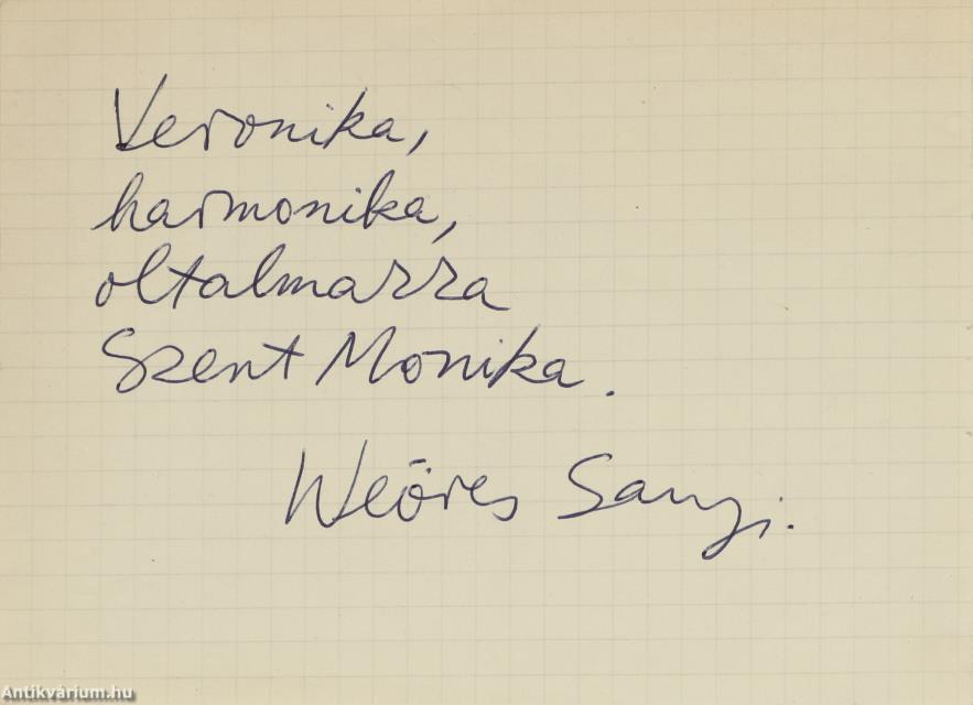 Weöres Sándor kézirat (2 db)