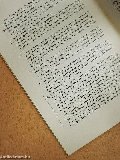 La Revolution Francaise dans l'Histoire du Monde Contemporain Etude Comparative