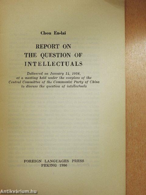 Report on the Question of Intellectuals