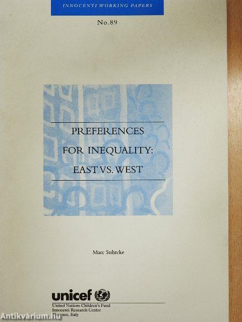 Preferences for Inequality: East vs. West